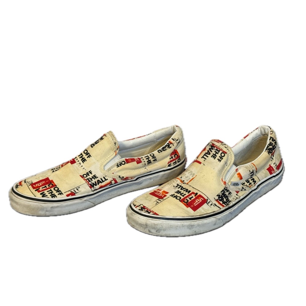 Vans Classic Slip-On Men's 10.5 Women's 12 Packing Tape Canvas Shoes